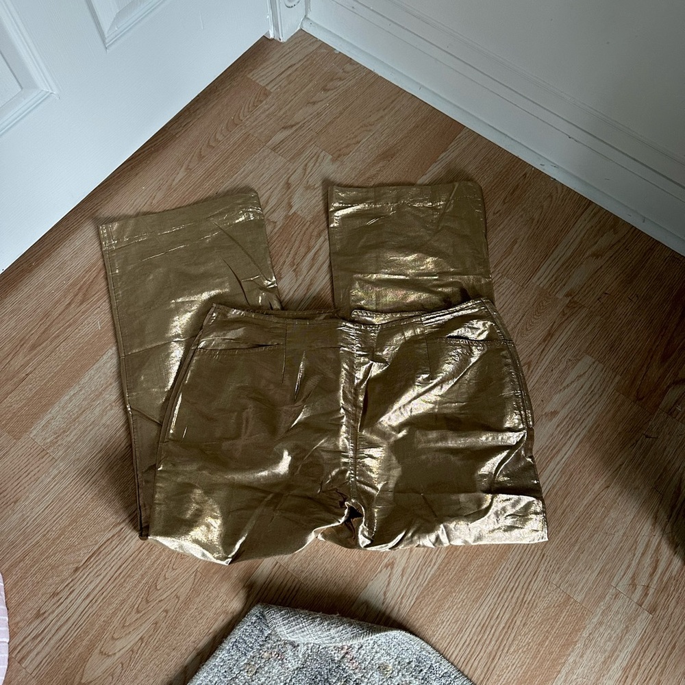 samantha pleet gold pants